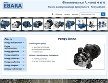 Tablet Screenshot of ebara.pl